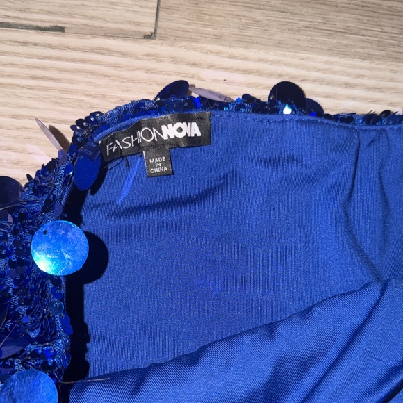 Fashion Nova Royal Blue Sequin Skirt - Picture 2 of 2